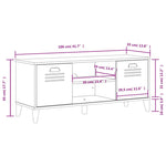 Skobenk Viken Hvit 106X35X45 Cm Konstruert Tre