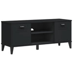 Skobenk Viken Svart 106X35X45 Cm Konstruert Tre