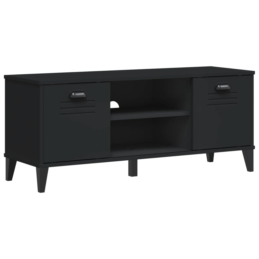 Skobenk Viken Svart 106X35X45 Cm Konstruert Tre