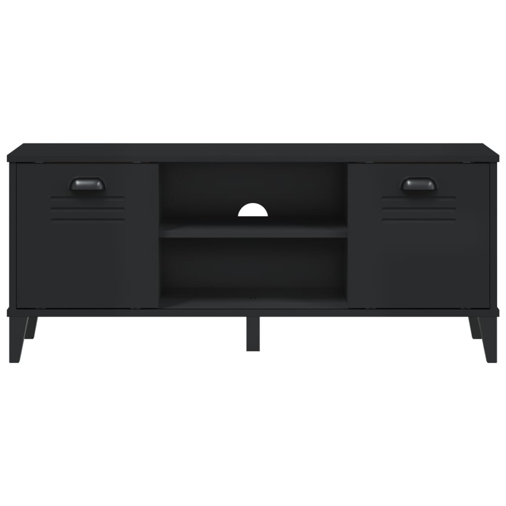 Skobenk Viken Svart 106X35X45 Cm Konstruert Tre
