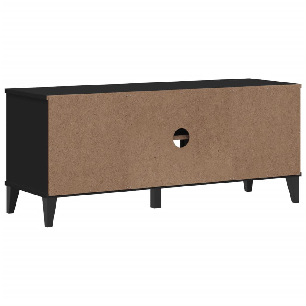 Skobenk Viken Svart 106X35X45 Cm Konstruert Tre