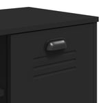 Skobenk Viken Svart 106X35X45 Cm Konstruert Tre