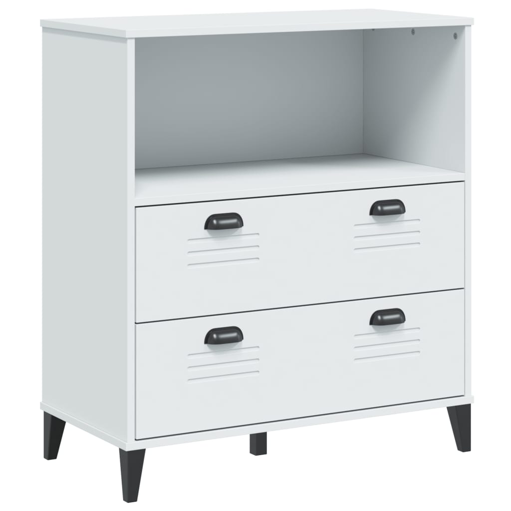 Bokhylle Viken Hvit 80X40X90 Cm Konstruert Tre