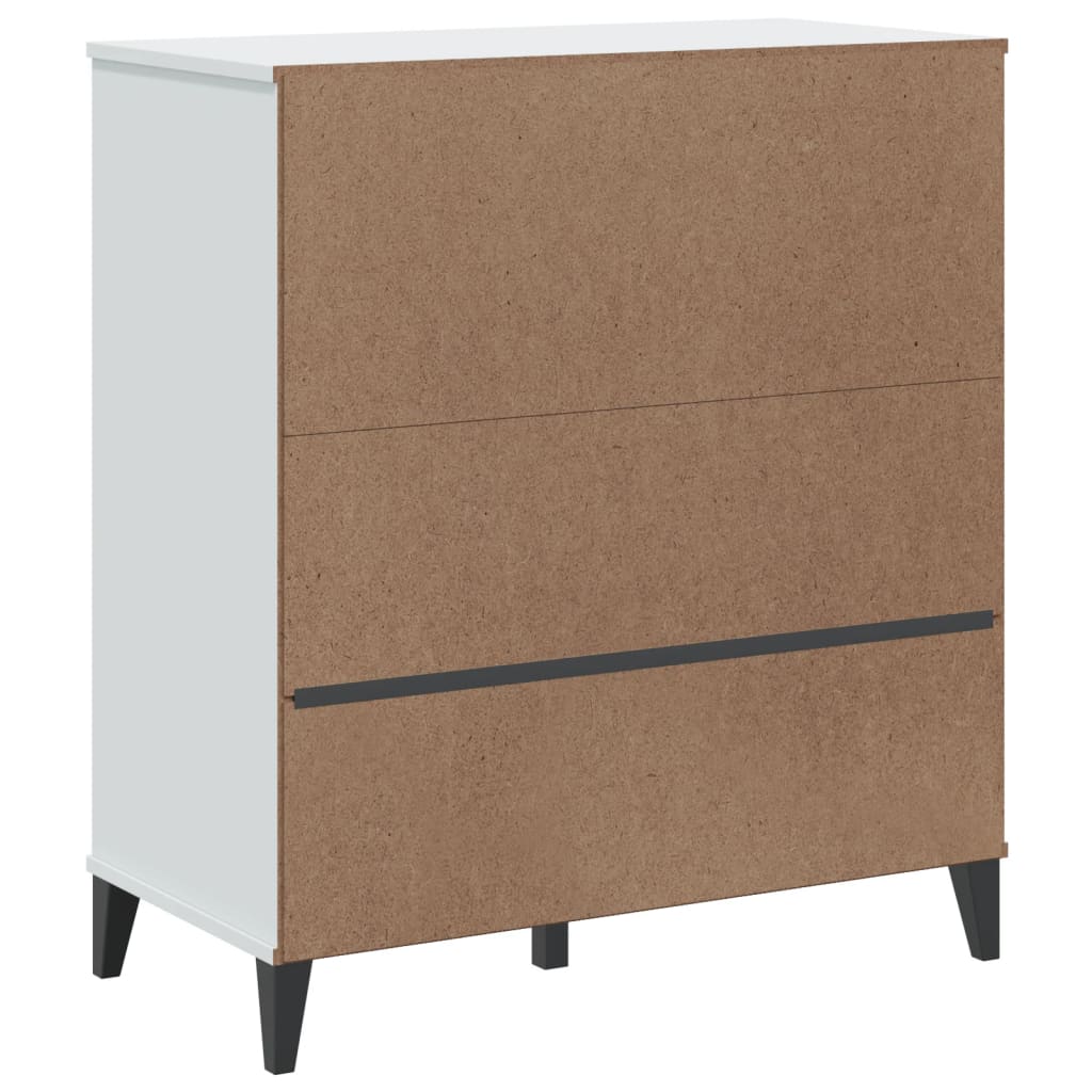 Bokhylle Viken Hvit 80X40X90 Cm Konstruert Tre