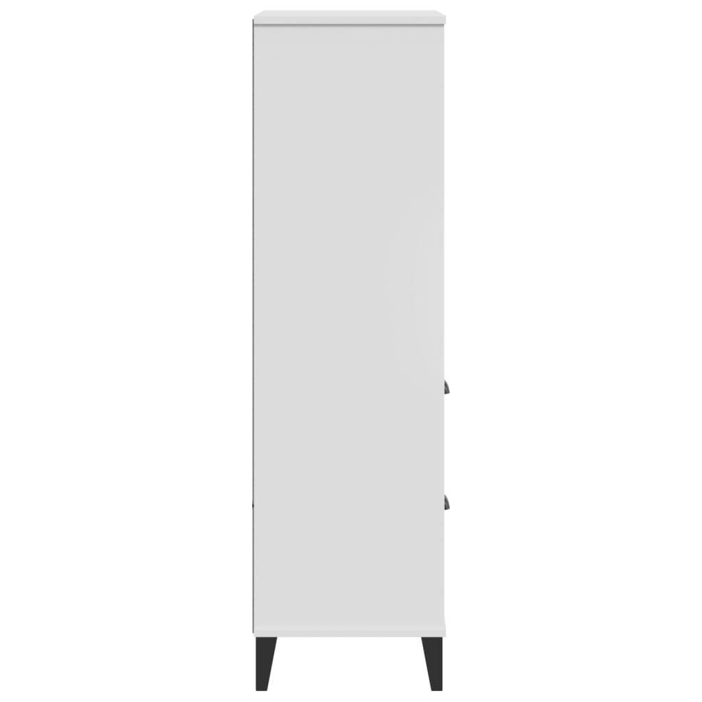 Bokhylle Viken Hvit 60X35X123 Cm Konstruert Tre
