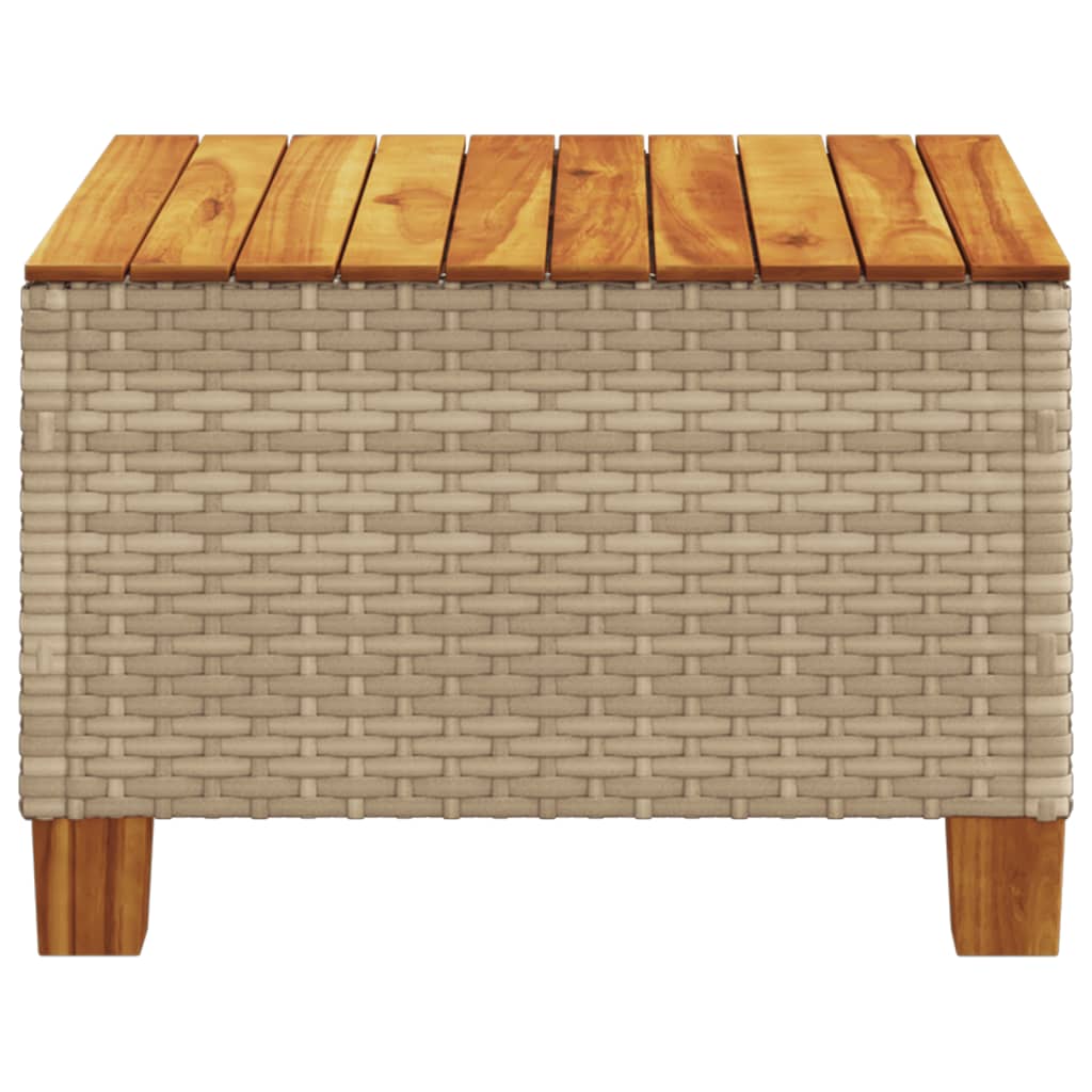 Hagebord Beige 55X55X36 Cm Polyrotting Og Akasie