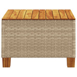Hagebord Beige 55X55X36 Cm Polyrotting Og Akasie
