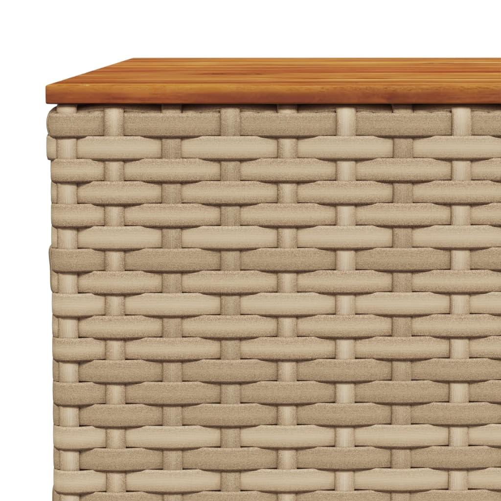 Hagebord Beige 55X55X36 Cm Polyrotting Og Akasie