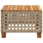 Hagebord Beige 55X55X36 Cm Polyrotting Og Akasie