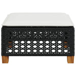 Hagekrakk Med Pute Svart 63,5X56X32 Cm Polyrotting