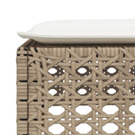 Hagekrakk Med Pute Beige 63,5X56X32 Cm Polyrotting