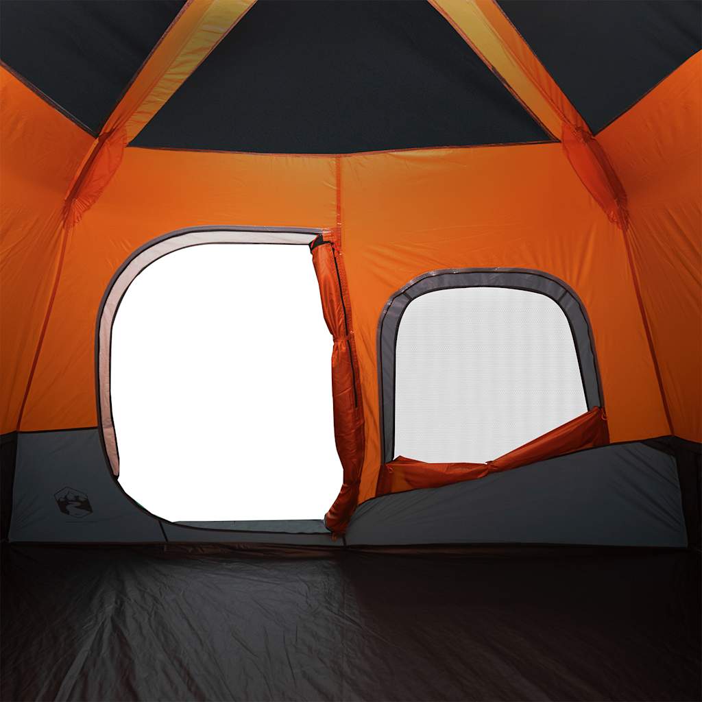 Campingtelt 6 Personer Grå Og Oransje Hurtigutløser Vanntett