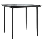 Bistrosett 3 Deler Med Puter Svart Polyrotting