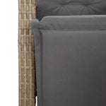 Bistrosett 3 Deler Med Puter Beige Polyrotting