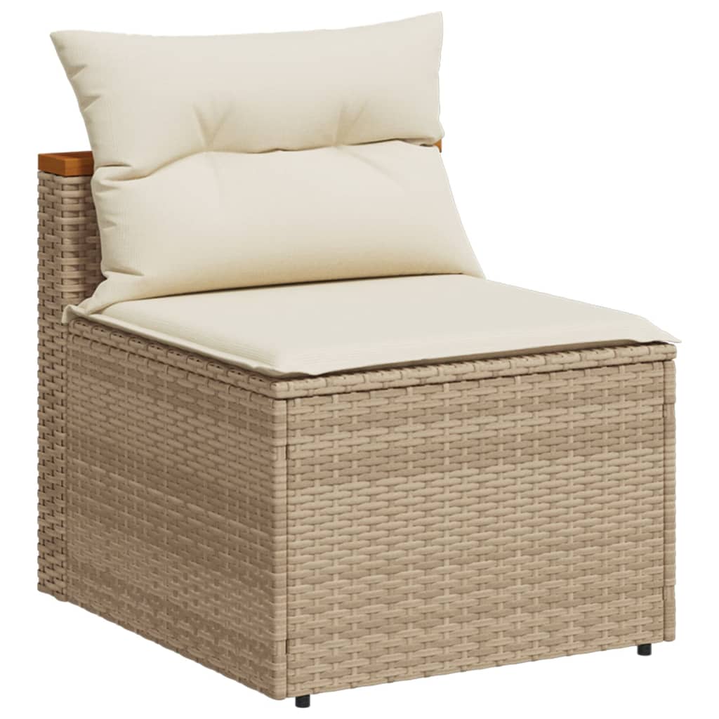 Hagesofaer Med Puter 5 Deler Beige Polyrotting Akasie