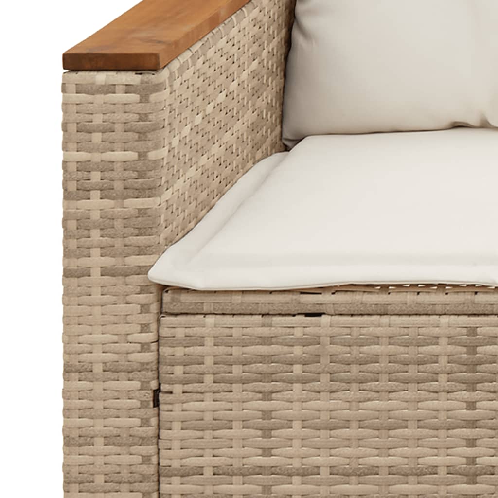 Hagesofaer Med Puter 5 Deler Beige Polyrotting Akasie