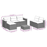 Hagesofaer Med Puter 5 Deler Beige Polyrotting Akasie