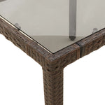 Hagebord Med Glassplate Brun 150X90X75 Cm Polyrotting