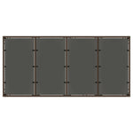 Hagebord Med Glassplate Brun 190X90X75 Cm Polyrotting