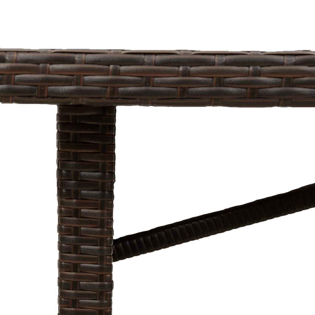Hagebord Med Glassplate Brun 240X90X75 Cm Polyrotting