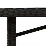 Hagebord Med Topp I Akasietre Svart 190X80X75 Cm Polyrotting