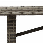 Hagebord Med Topp I Akasietre Grå 190X80X75 Cm Polyrotting