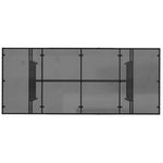Hagebord Med Glassplate Svart 190X80X75 Cm Polyrotting