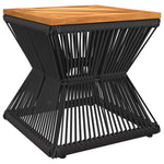 Salongbord Med Trådbunn Svart 38X38X38 Cm Heltre Akasie