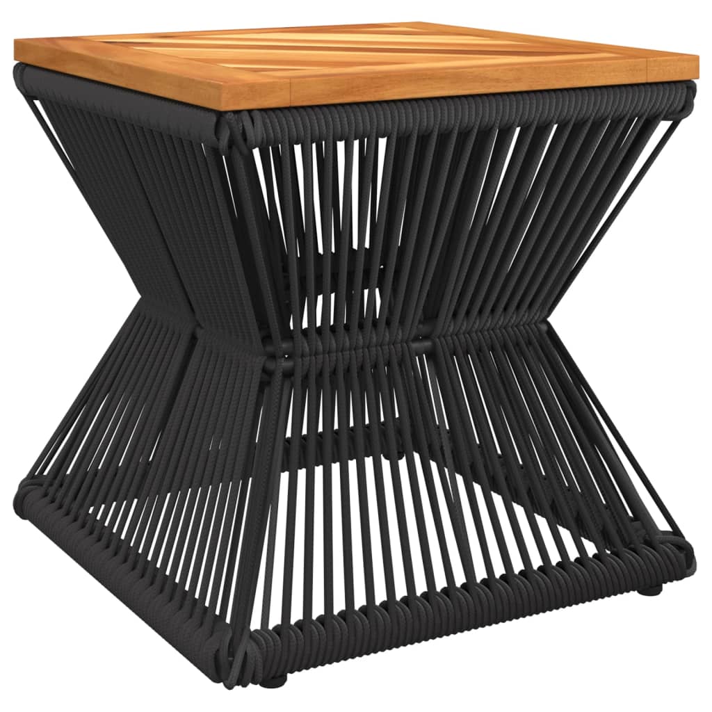 Salongbord Med Trådbunn Svart 38X38X38 Cm Heltre Akasie