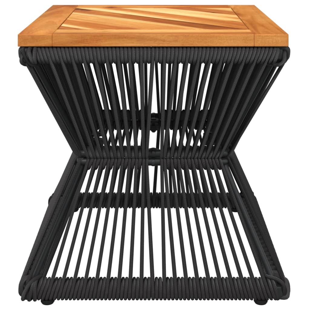 Salongbord Med Trådbunn Svart 38X38X38 Cm Heltre Akasie