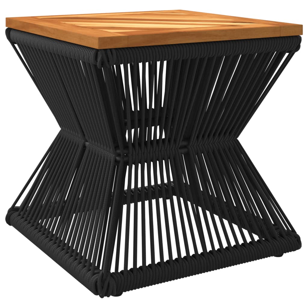 Salongbord Med Trådbunn Svart 38X38X38 Cm Heltre Akasie