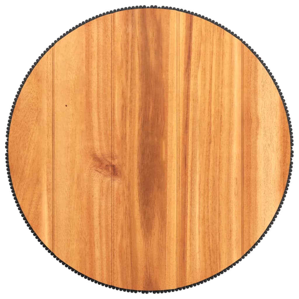 Salongbord Med Trådbunn Svart Ø 45X44 Cm Heltre Akasie
