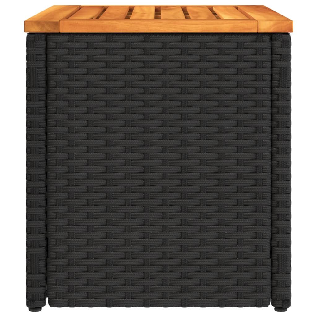 Hagebord 2 Stk Svart 55X34X37 Cm Polyrotting Heltre