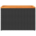 Hagebord 2 Stk Svart 55X34X37 Cm Polyrotting Heltre