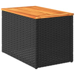 Hagebord 2 Stk Svart 55X34X37 Cm Polyrotting Heltre