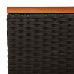 Hagebord 2 Stk Svart 55X34X37 Cm Polyrotting Heltre