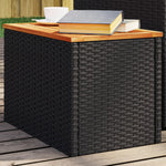 Hagebord 2 Stk Svart 55X34X37 Cm Polyrotting Heltre