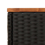Hagebord Med Treplate Svart 58X27,5X55 Cm Polyrotting