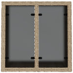 Hagebord Med Glassplate Beige 55X55X37 Cm Polyrotting