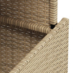 Hagebord Med Glassplate Beige 100X55X73 Cm Polyrotting