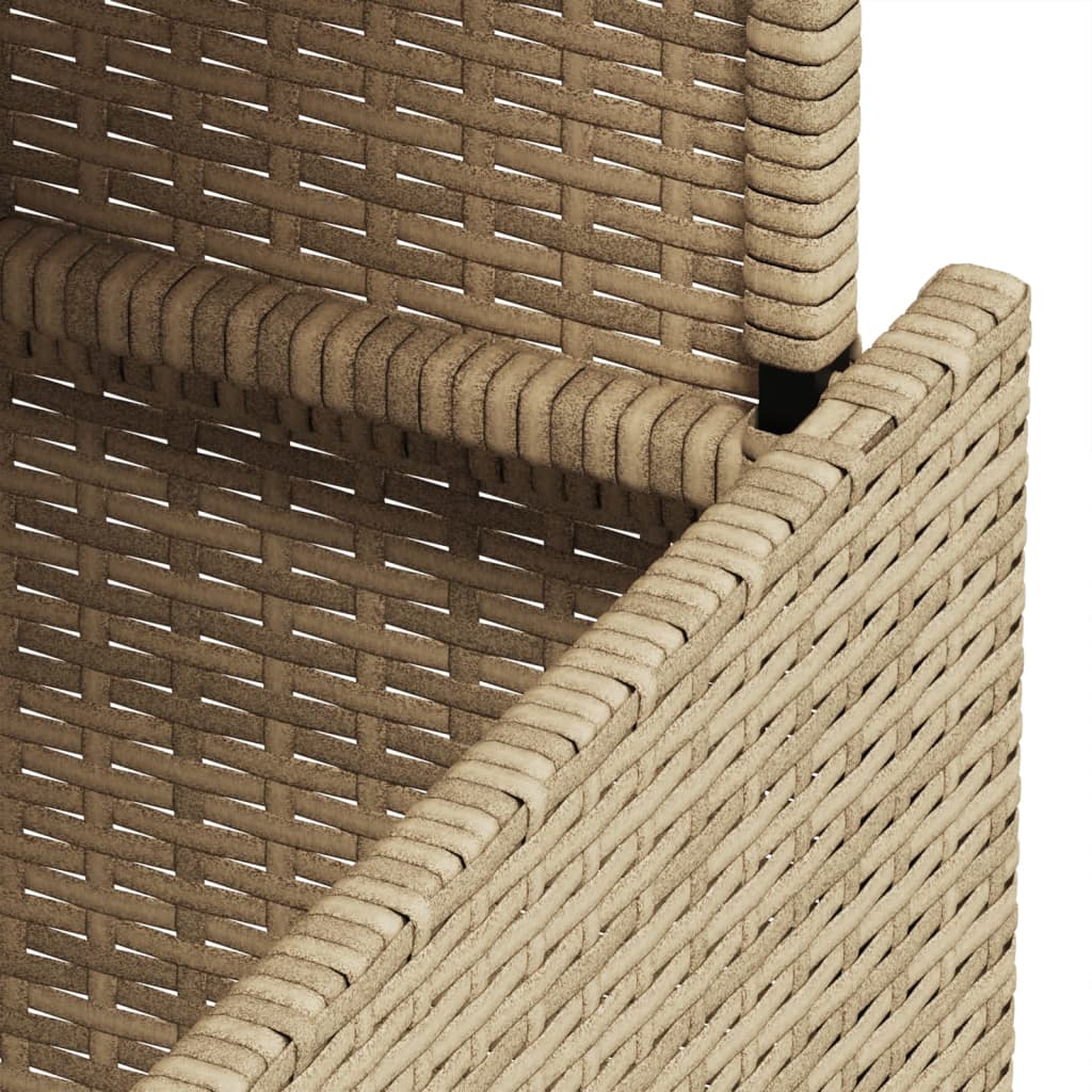 Hagebord Med Glassplate Beige 100X55X73 Cm Polyrotting