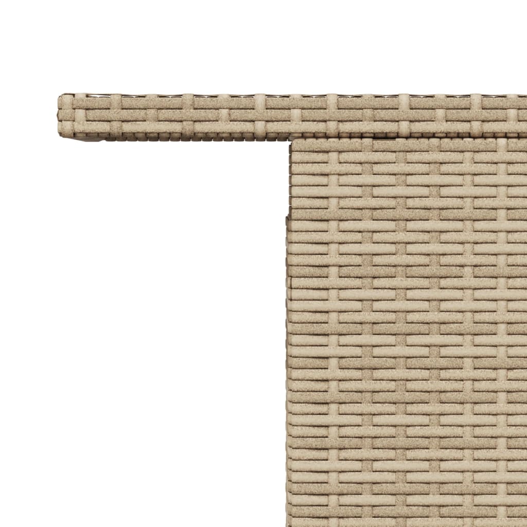 Hagebord Med Glassplate Beige 100X55X73 Cm Polyrotting