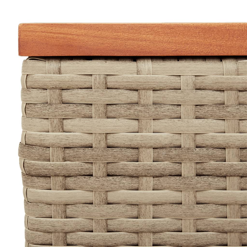 Hagebord 2 Stk Beige 55X34X37 Cm Polyrotting Heltre