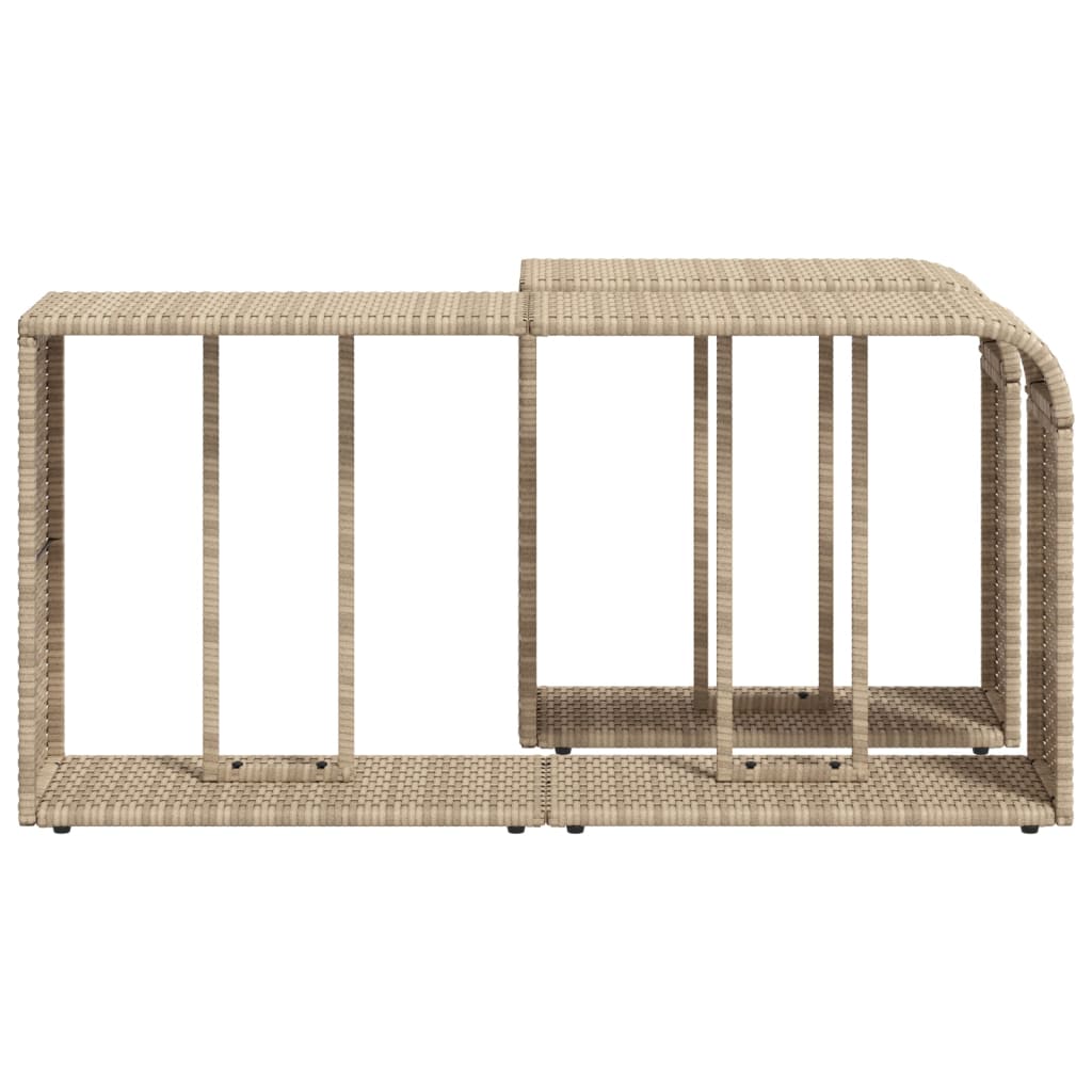 Oppbevaringshyller 2 Stk Beige Polyrotting