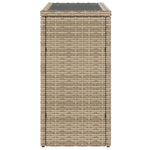 Hagebord Med Glassplate Beige 58X27,5X55 Cm Polyrotting