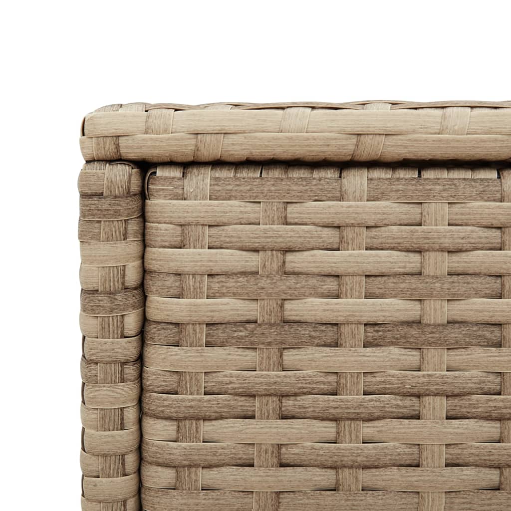 Hagebord Med Glassplate Beige 58X27,5X55 Cm Polyrotting