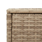 Hagebord Med Glassplate Beige 58X27,5X55 Cm Polyrotting