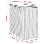 Hagebord Med Glassplate Beige 58X27,5X55 Cm Polyrotting