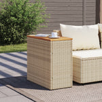 Hagebord Med Treplate Beige 58X27,5X55 Cm Polyrotting