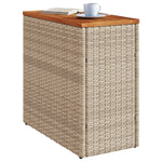Hagebord Med Treplate Beige 58X27,5X55 Cm Polyrotting